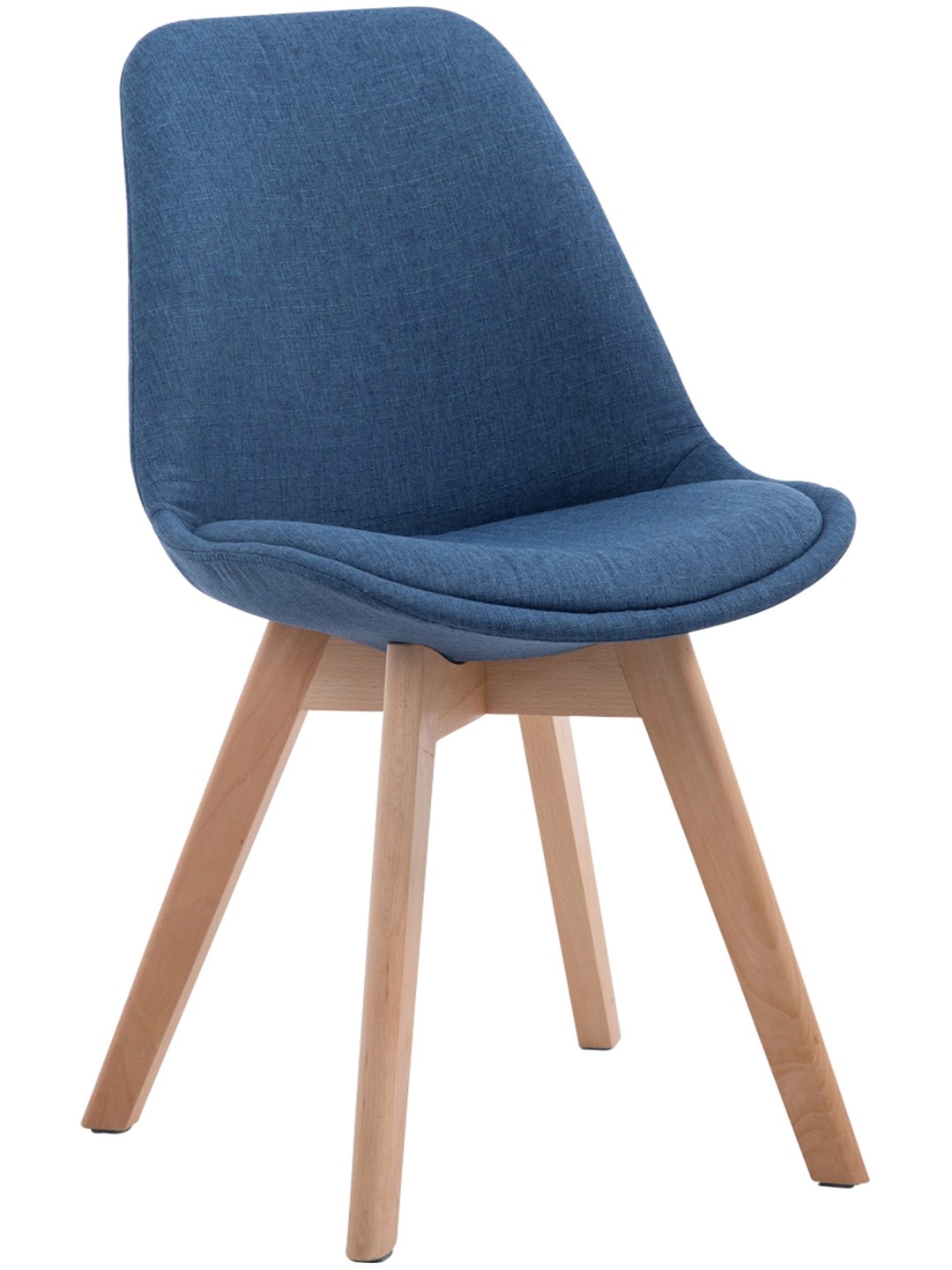 Cadeira para visitantes Borneo V2 tecido Natura, azul