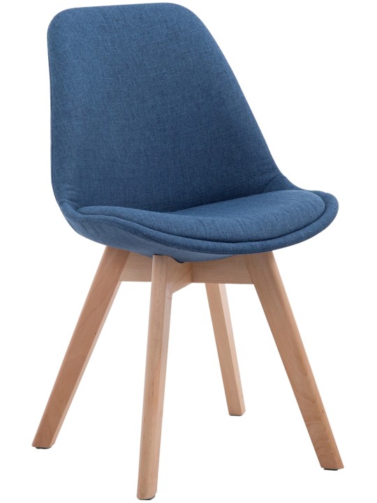 Cadeira para visitantes Borneo V2 tecido Natura, azul
