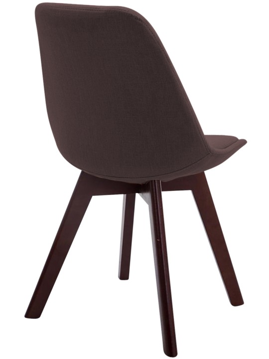 Cadeira para visitantes Borneo V2 em tecido de nogueira, castanho