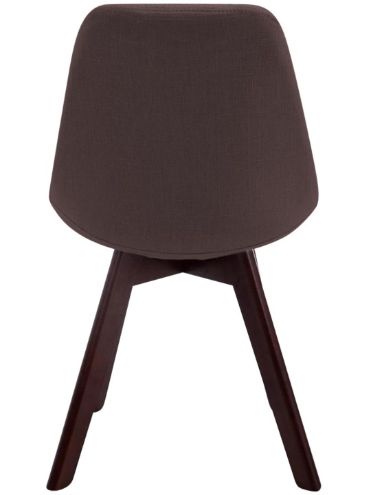 Cadeira para visitantes Borneo V2 em tecido de nogueira, castanho