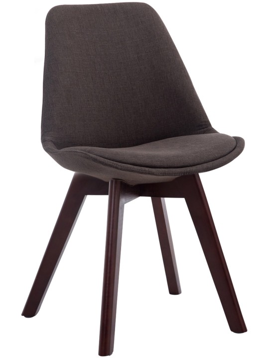 Cadeira para visitantes Borneo V2 em tecido de nogueira, cinza escuro