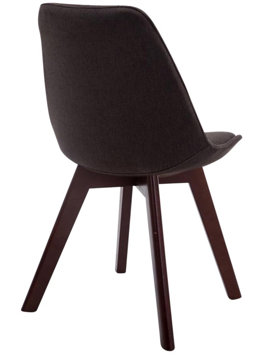 Cadeira para visitantes Borneo V2 em tecido de nogueira, cinza escuro