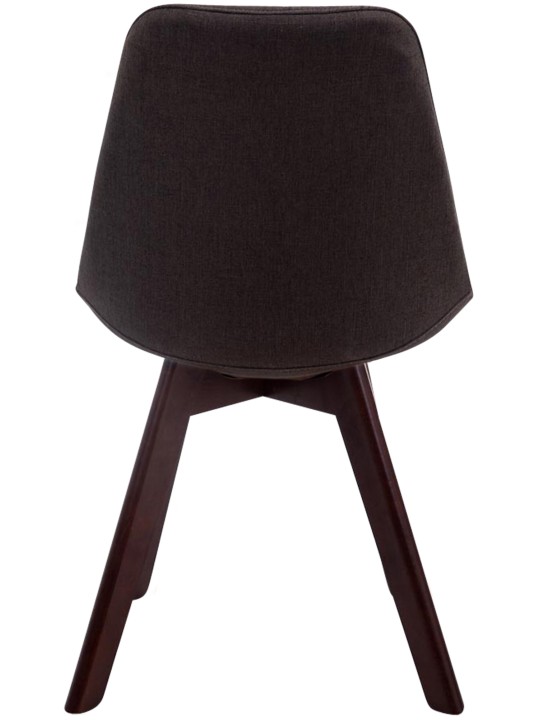 Cadeira para visitantes Borneo V2 em tecido de nogueira, cinza escuro