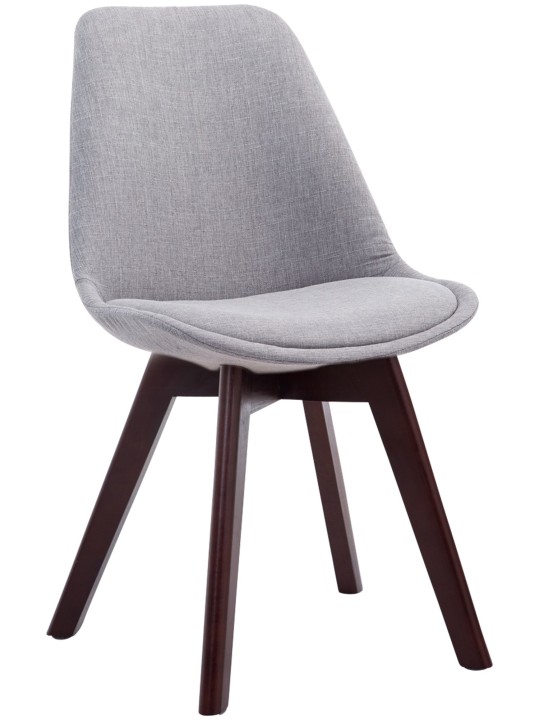 Cadeira para visitantes Borneo V2 em tecido de nogueira, cinza