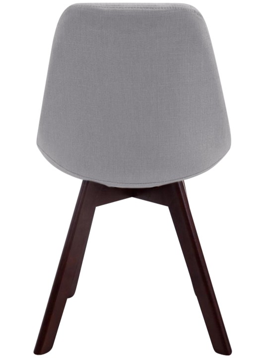 Cadeira para visitantes Borneo V2 em tecido de nogueira, cinza