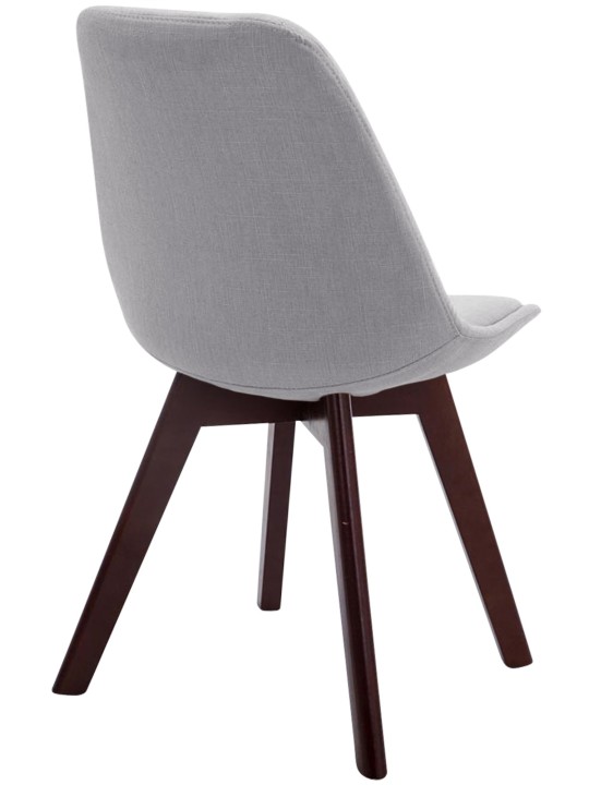 Cadeira para visitantes Borneo V2 em tecido de nogueira, cinza