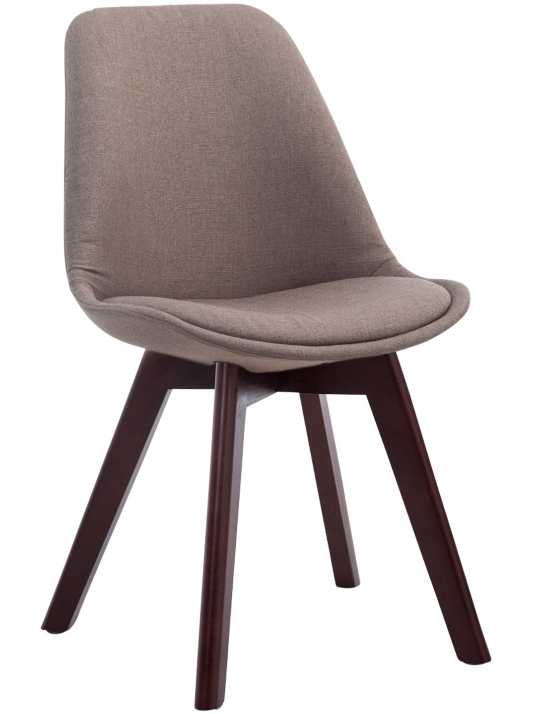 Cadeira para visitantes Borneo V2 em tecido de nogueira, taupe