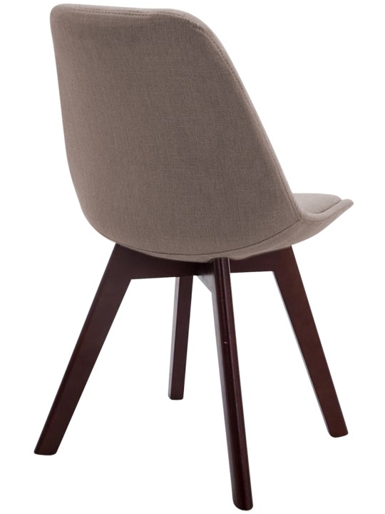 Cadeira para visitantes Borneo V2 em tecido de nogueira, taupe