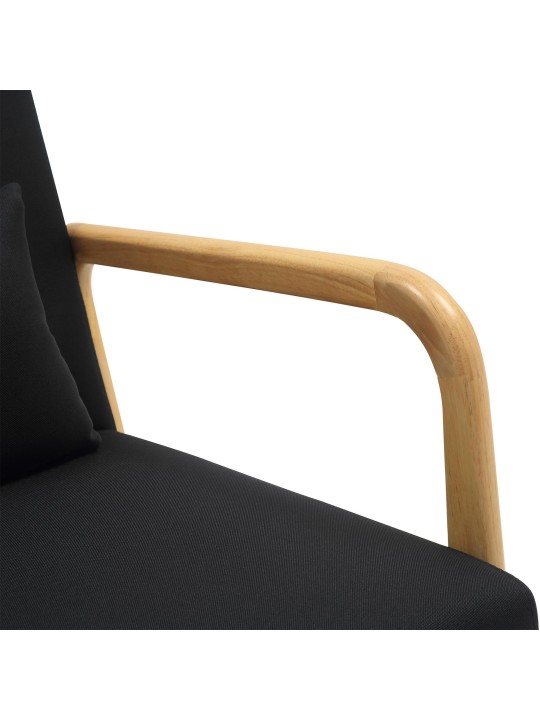 Poltrona tecido Hibbing, preto