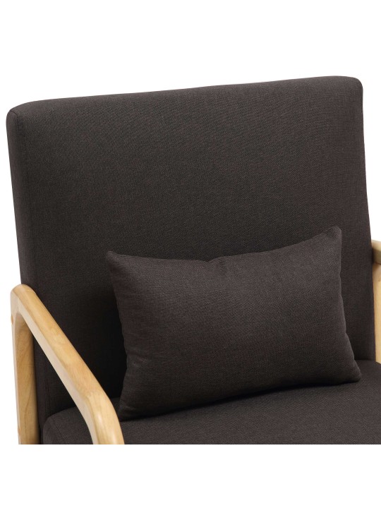 Poltrona tecido Hibbing, castanho