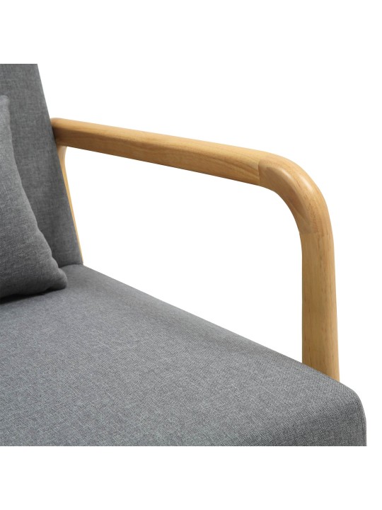 Poltrona tecido Hibbing, cinza claro