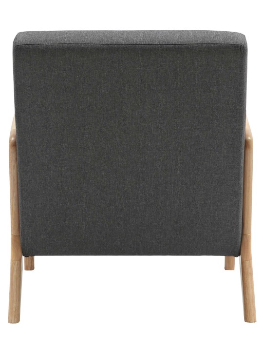 Poltrona tecido Hibbing, cinza escuro