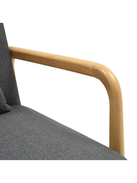 Poltrona tecido Hibbing, cinza escuro