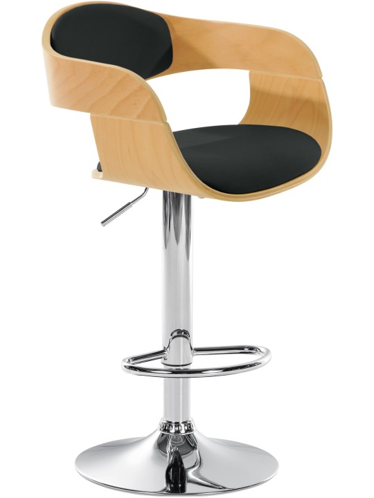 Banqueta alta Kingston C, natural/preto