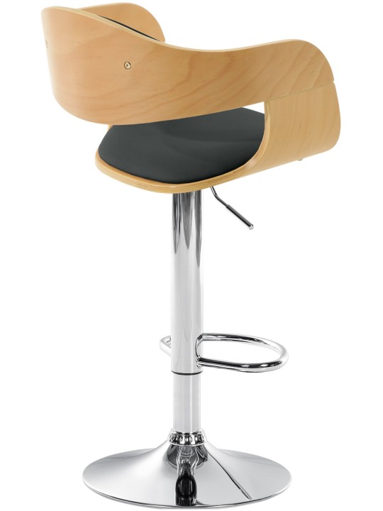 Banqueta alta Kingston C, natural/preto