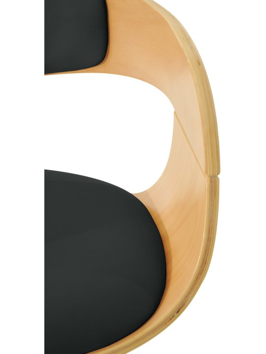 Banqueta alta Kingston C, natural/preto