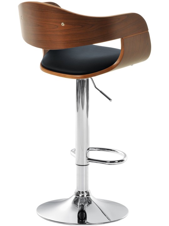 Banqueta alta Kingston C, nogueira/preto