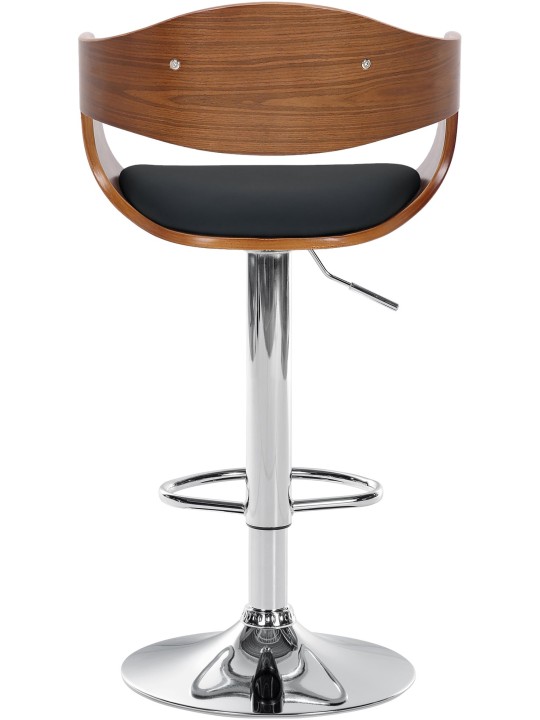 Banqueta alta Kingston C, nogueira/preto