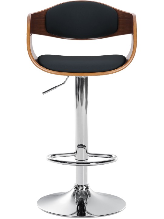 Banqueta alta Kingston C, nogueira/preto