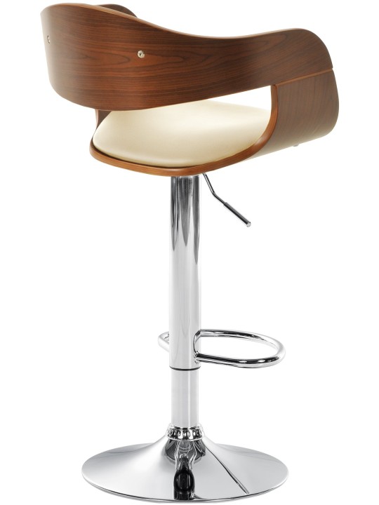 Banqueta alta Kingston C, nogueira/creme