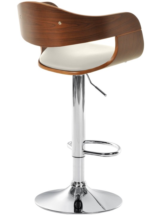 Banqueta alta Kingston C, nogueira/branco