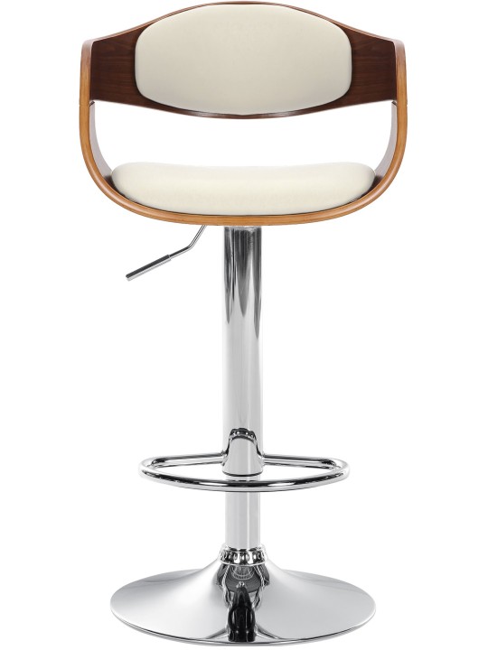 Banqueta alta Kingston C, nogueira/branco
