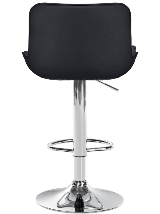 Banqueta alta Vonore couro sintético cromado, preto Banqueta alta Vonore couro sintético cromado, preto