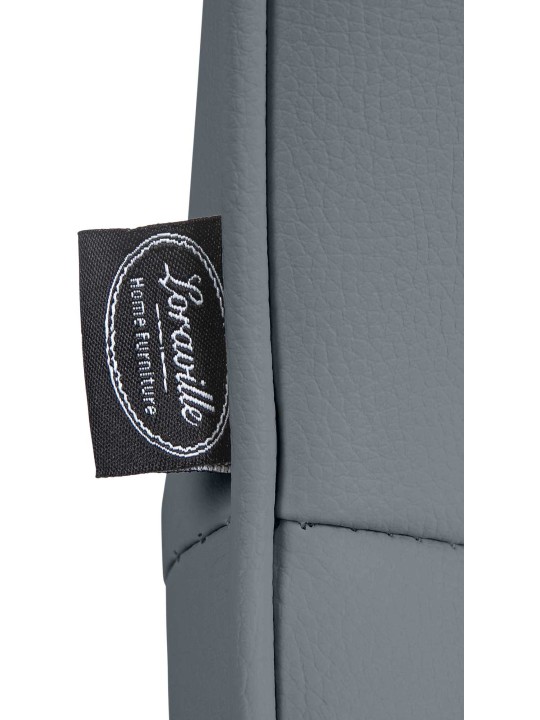 Banqueta alta Vonore couro sintético cromado, cinza Banqueta alta Vonore couro sintético cromado, cinza