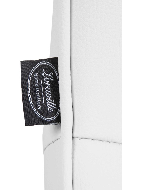 Banqueta alta Vonore imitação de couro, branco