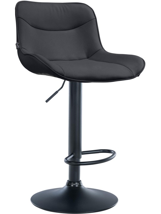 Banqueta alta Vonore imitação de couro, preto Banqueta alta Vonore imitação de couro, preto