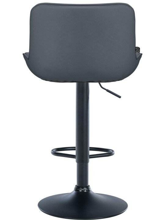 Banqueta alta Vonore imitação de couro, cinza