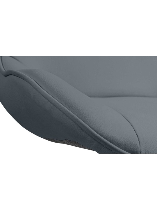 Banqueta alta Vonore imitação de couro, cinza