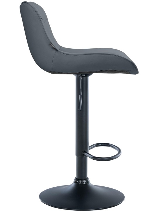 Banqueta alta Vonore imitação de couro, cinza