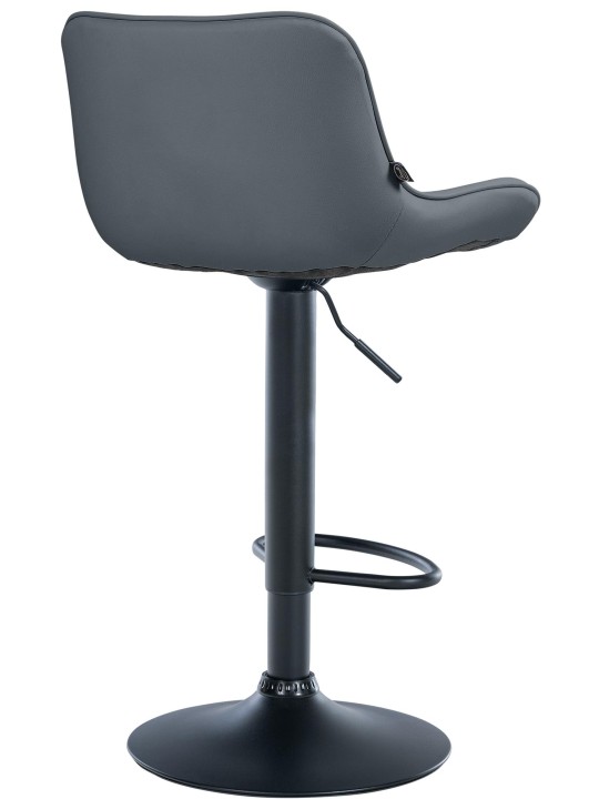 Banqueta alta Vonore imitação de couro, cinza