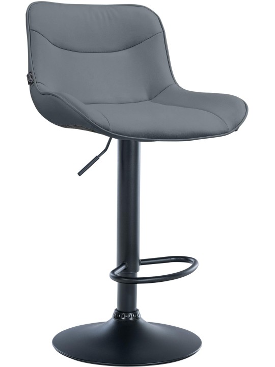 Banqueta alta Vonore imitação de couro, cinza