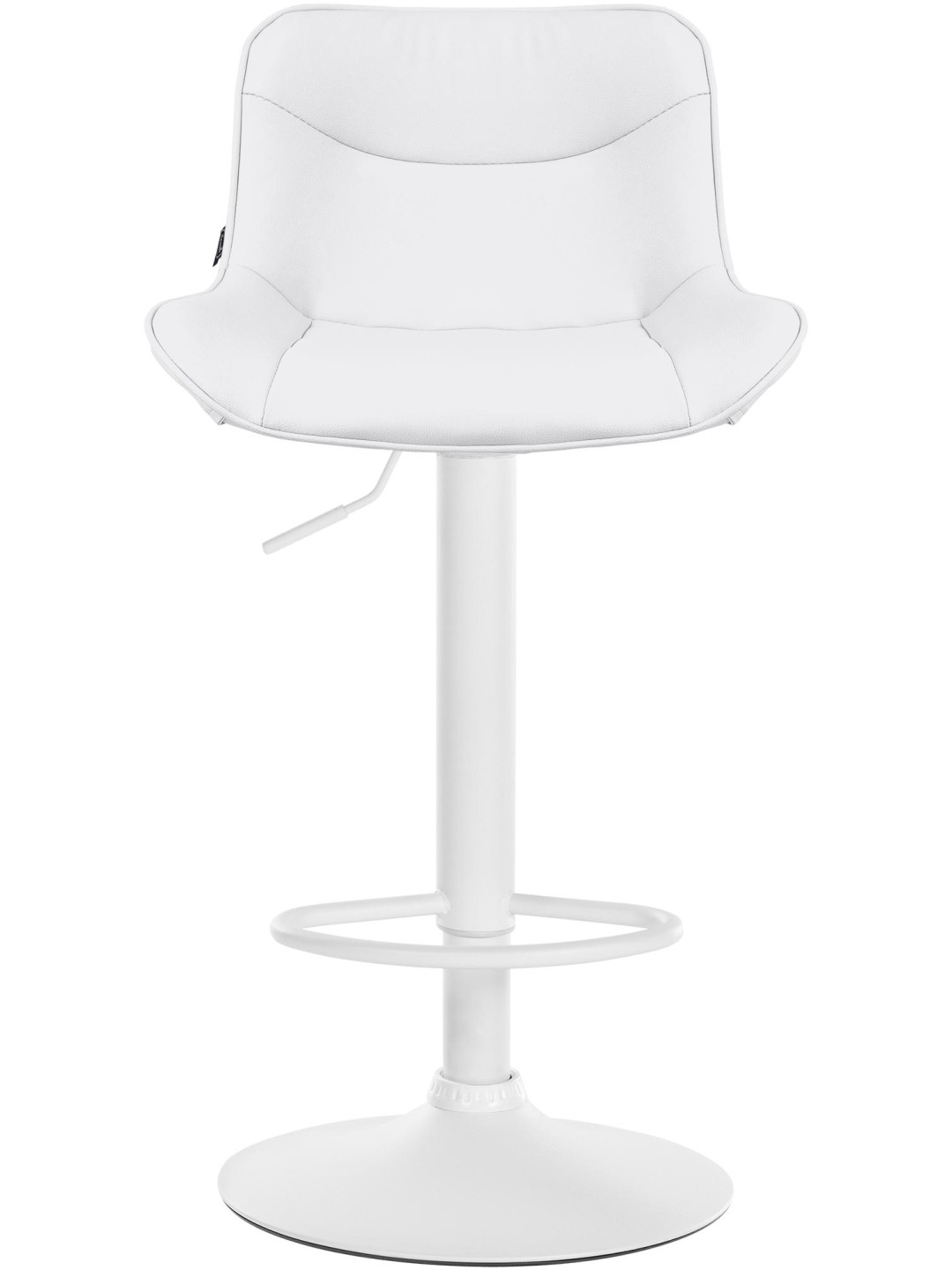 Banqueta alta Vonore imitação de couro, branco