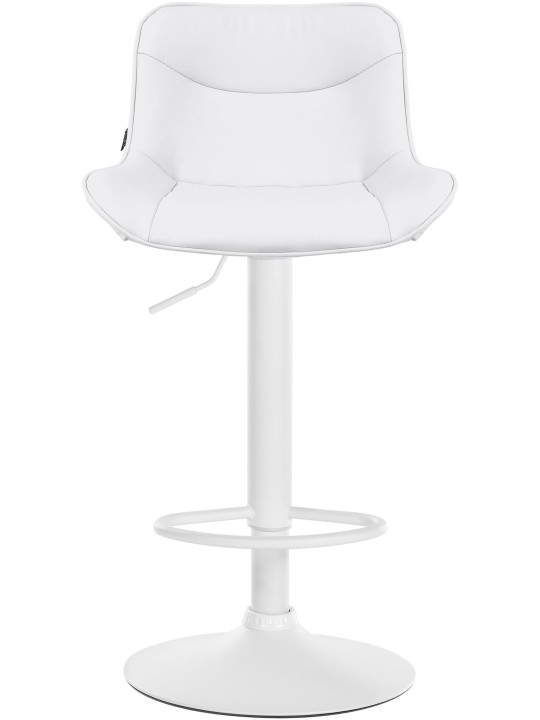 Banqueta alta Vonore imitação de couro, branco