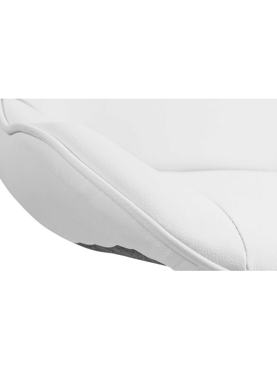 Banqueta alta Vonore imitação de couro, branco