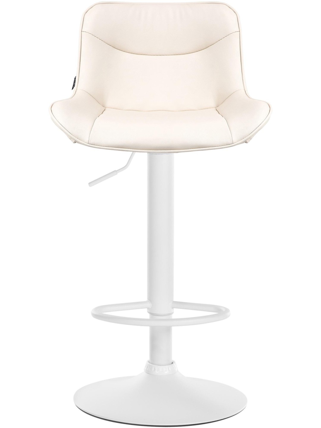 Banqueta alta Vonore imitação de couro, creme