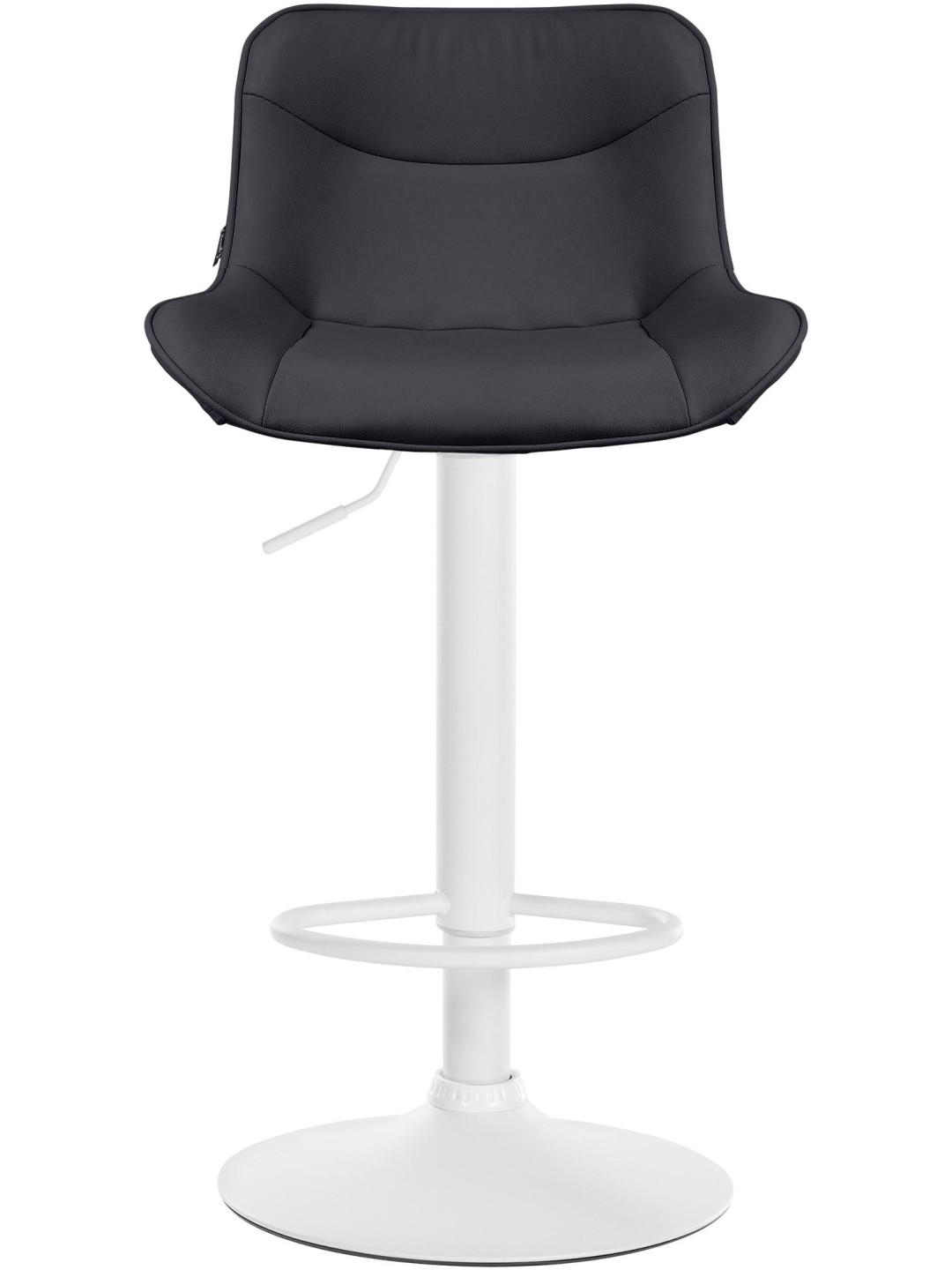 Banqueta alta Vonore imitação de couro, preto