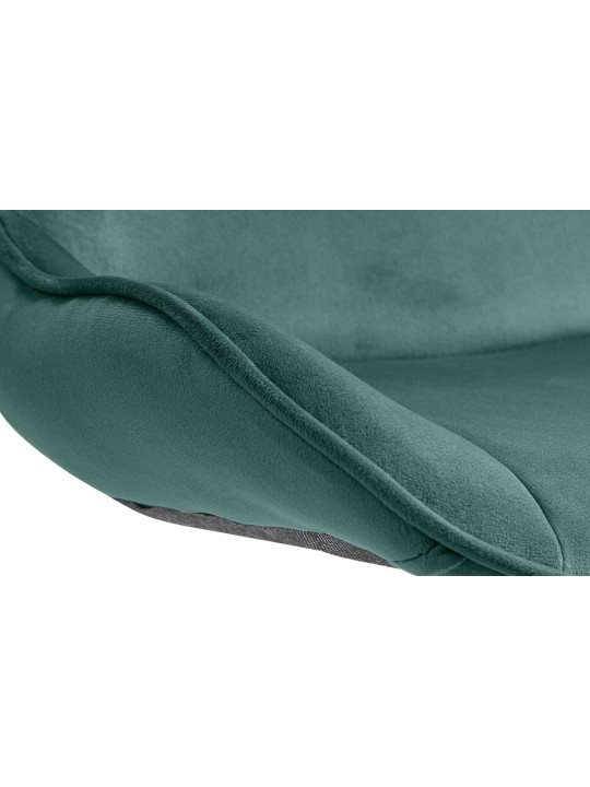 Banqueta alta Vonore veludo cromado, verde Banqueta alta Vonore veludo cromado, verde