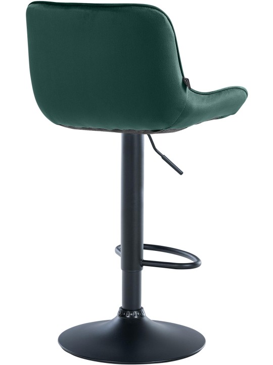 Banqueta alta Vonore veludo, verde