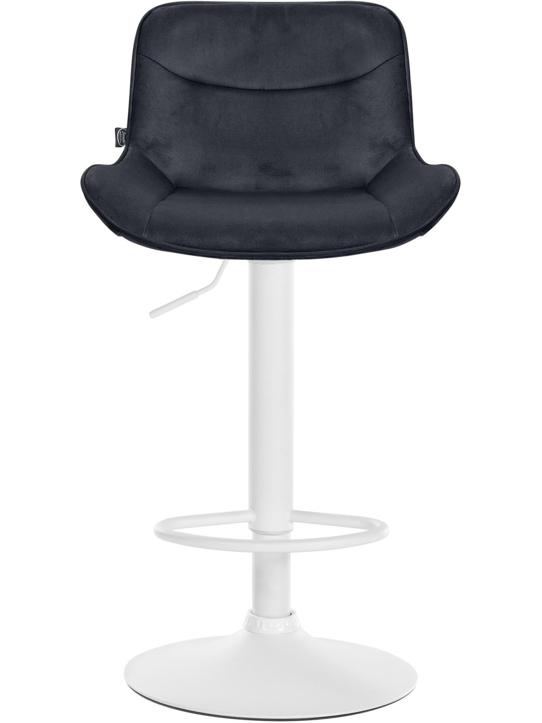 Banqueta alta Vonore veludo, preto
