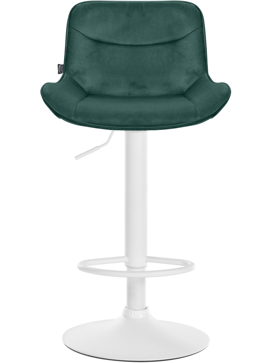 Banqueta alta Vonore veludo, verde
