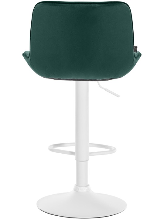Banqueta alta Vonore veludo, verde