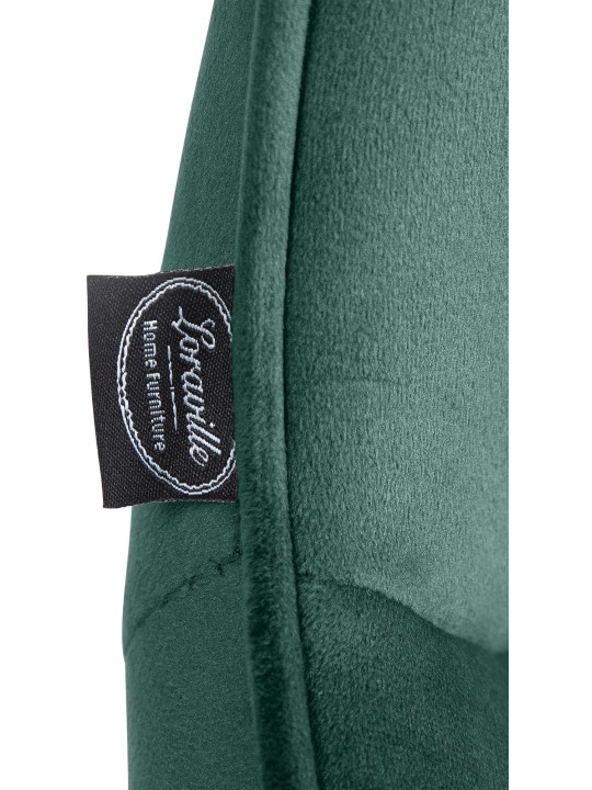 Banqueta alta Vonore veludo, verde