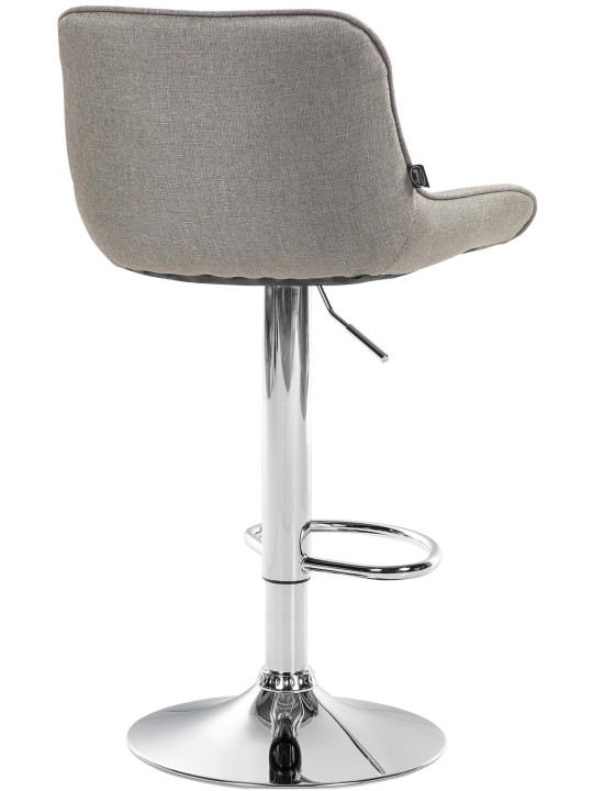 Banqueta alta Vonore tecido cromado, taupe