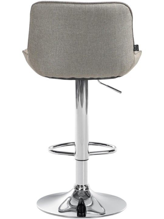 Banqueta alta Vonore tecido cromado, taupe