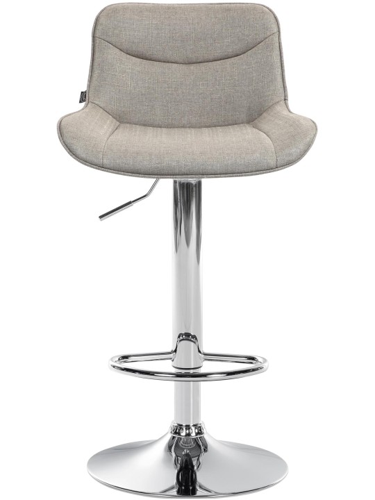 Banqueta alta Vonore tecido cromado, taupe