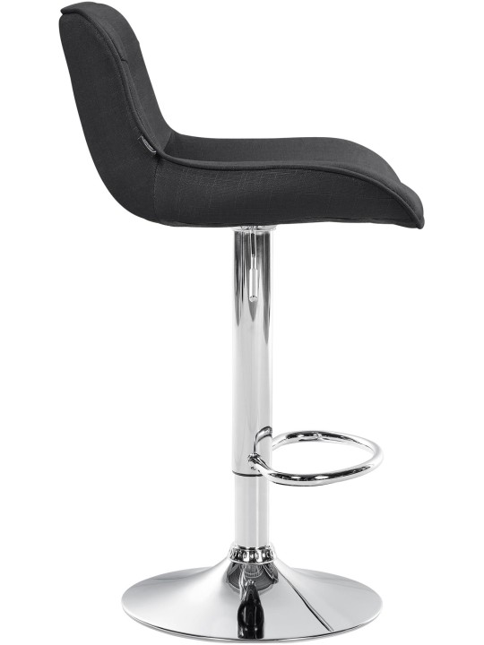 Banqueta alta Vonore tecido cromado, cinza escuro Banqueta alta Vonore tecido cromado, cinza escuro